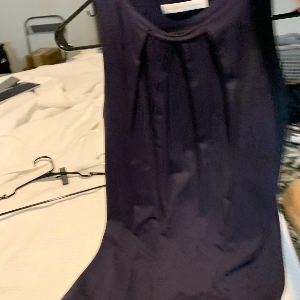 SOLD Susana Monaco navy pleated top